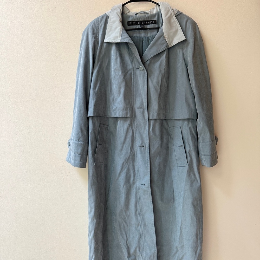 Fleet Street Women's Gray/Blue Trench Coat